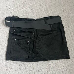 Zara Black Mini Skirt with Belt